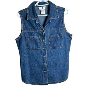 ❤️Vintage Cotton Ginny Sleeveless Denim Vest